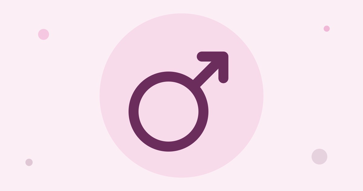 Bimek: illustratie van het mannensymbool