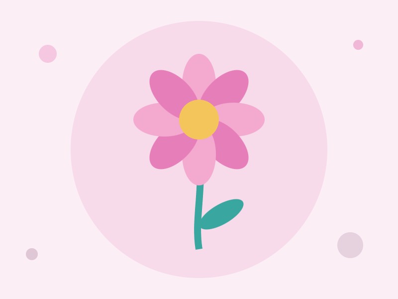 Illustratie van een bloem