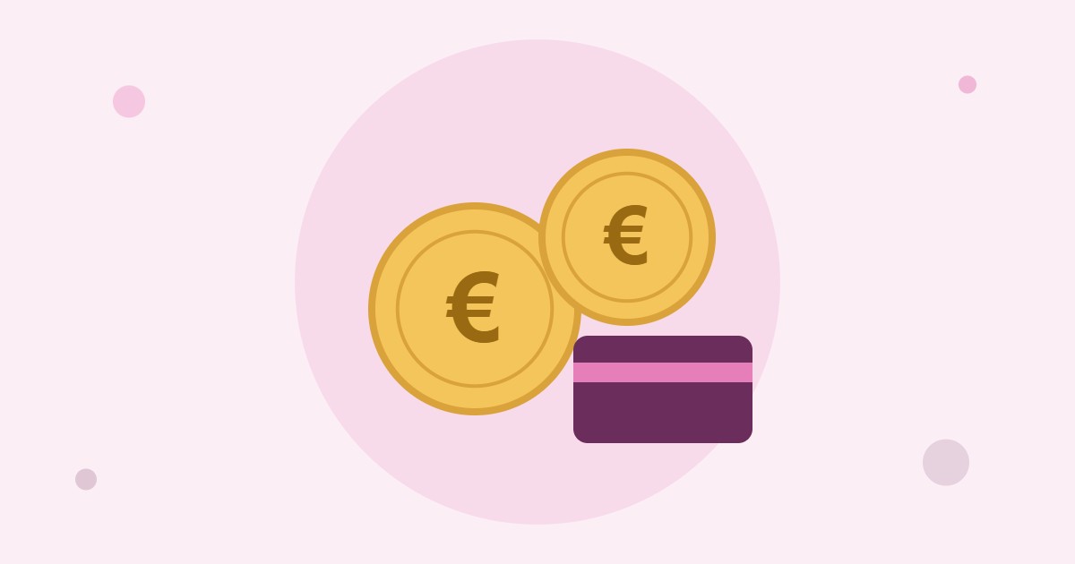Ruzie in de Kamer over de anticonceptiepil: illustratie van euromunten en een bankpas: vergoeding van anticonceptie